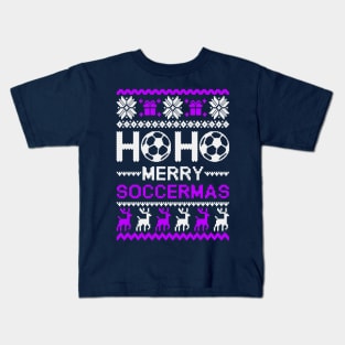 Christmas Soccer Ugly Sweater Kids T-Shirt